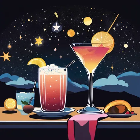 icon for an eatery that offers not just a meal, but a cosmic experience. As you sip on a cocktail made from the nectar of a thousand stars, the view from your window is the unraveling of the fabric of reality itself. Dining here is not just about satiating one's appetite, but also one's curiosity about the mysteries of the universe., button, ai art,ls, dark background