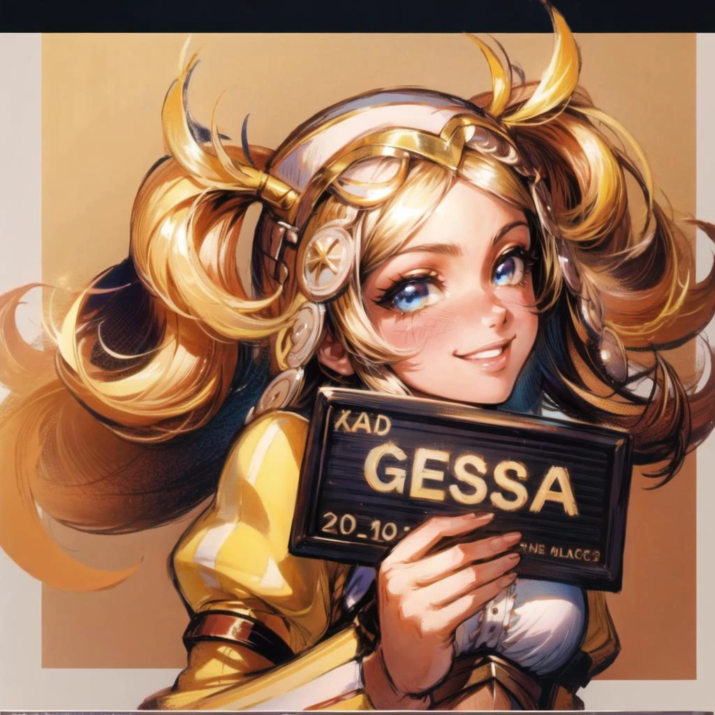 <lora:add_detail:1> <lora:GoodHands-vanilla:1>, <lora:lissa-nvwls-v1:1>, <lora:barbie_mugshot_B:0.7>, lissa, barbie mugshot, huge smile, height chart, simple background