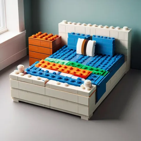 a lego bed, <lora:LegoXL-v1:0.9>