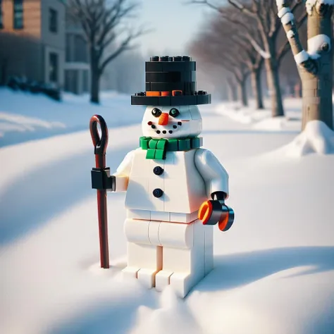 a lego snowman, <lora:LegoXL-v1:0.8>