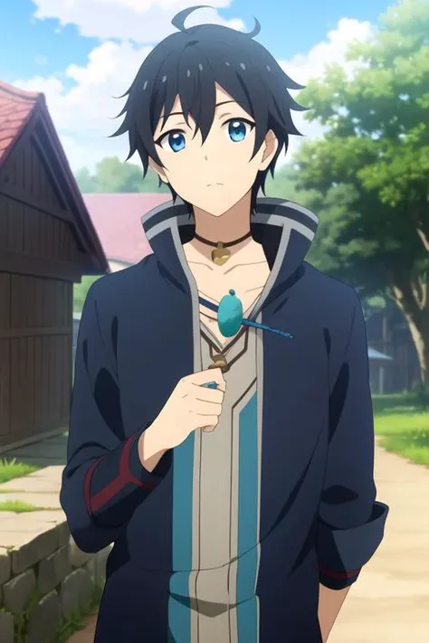 masterpiece, best quality, , 1boy, solo, male focus, looking at viewer, upper body, depth of field, anime coloring, , <lora:yuuki_princess_connect:0.74>, yuuki_princess_connect, black hair, blue eyes