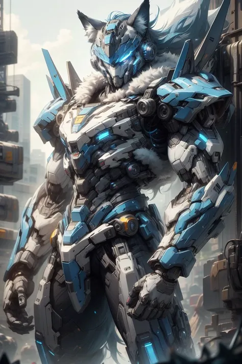 mecha,male, solo, wolf, scifi, mammal, group, machine, anthro, armor, male,helmet, robot, hi res, blue eyes, canine, canid, <lora:TransformersStyle:0.8>