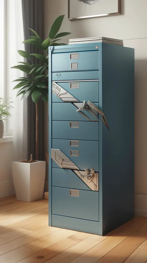 <lora:TransformersStyle:0.8> TransformersStyle Sage, Sky blue, File cabinet