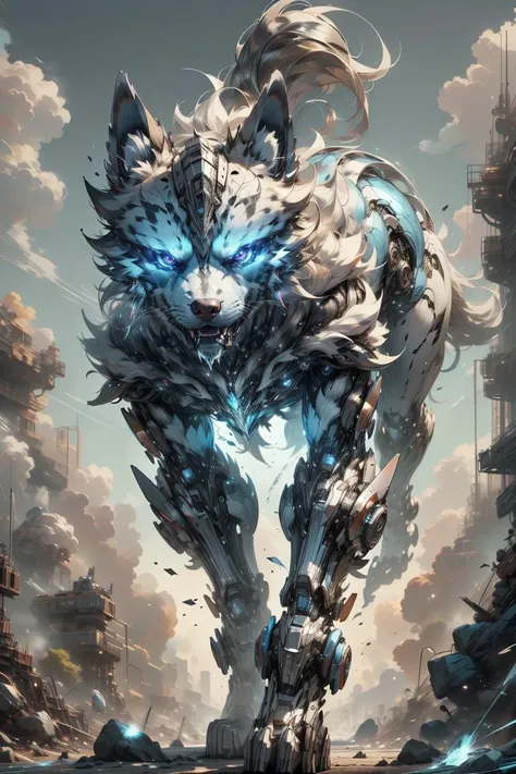 masterpiece,best quality,highres,extremely detailed 8k wallpaper, <lora:TransformersStyle:1> TransformersStyle Sky blue, Silver, dog body, <lora:stylesqueeze_v3:0.6>