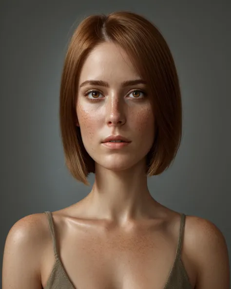 woman, (detailed face), brown eyes,  <lora:Girl_From_Outter_Space_2250-000010:0.9> (photorealistic), (masterpiece), (photography), (realistic skin texture), (moles, freckles). (bobcut)