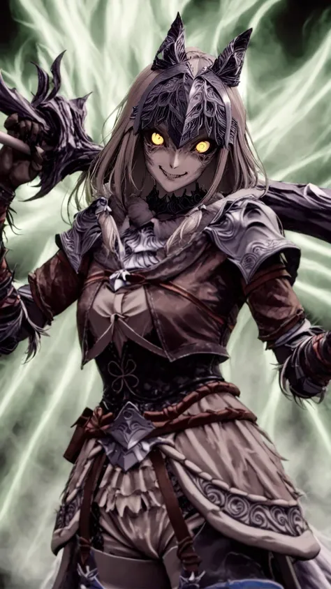 1girl ((wearing rwolf-outfit)),
weapon over shoulder,
looking at viewer,proud, confident, frightening,
enigmatic smile,
epic fantasy,
<lora:armorify:1>
<lora:w3ers:0.9>w3ers,
<lora:Realistic000003_1_2.5DAnime_0.05_Merge1:0.8>