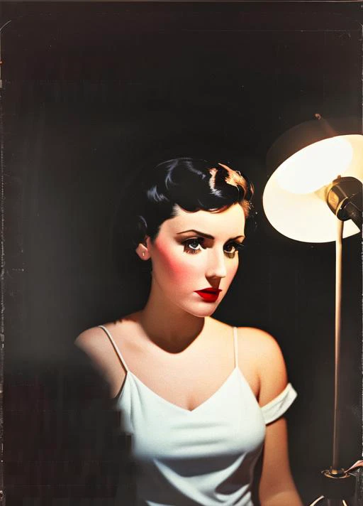 dime mystery,startling mystery,sd-pulp, 1girl, high quality,, (dark room:1.3 ), (rim lighting:1.3), indoors, portrait, portrait, black hair, dark background, short hair,Kodak 400
<lora:jimLeeDCComicsMarvel_offset:0.2>