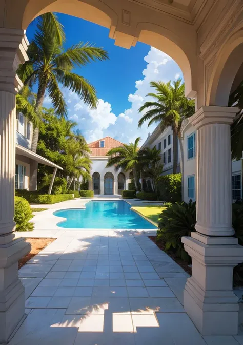 Florida photo, Sarasota flora, lifestyle photo, vacation photo, real estate photo, Sarasota top location, wide shot, great outdoor lighting, alluring lighting, visually pleasing composition, rule of thirds, golden ratio family, god, make America great, tradtion, luxury, high class, classy, amazing , local masterpiece, 4k, hdr,