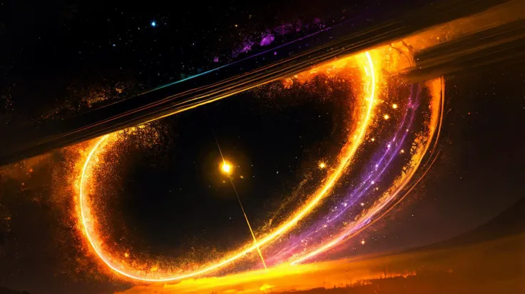 colorful abstract Luminous tendrils Celestial resonance, absurdres
AND black darkness completely empty