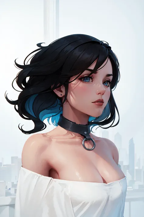 a woman wearing a collar, bunker in the background, Cape <lora:RingBondageCollar:1>, Vector art, Vivid colors, Clean lines, Sharp edges, Minimalist, Precise geometry, Simplistic, Smooth curves, Bold outlines, Crisp shapes, Flat colors, Illustration art piece, High contrast shadows, Technical illustration, Graphic design, Vector graphics, High contrast, Precision artwork, Linear compositions, Scalable artwork, Digital art
