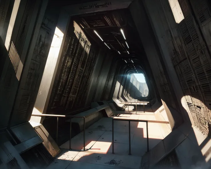 photorealistic, (hyperrealistic:1.2), beautiful, masterpiece, best quality, perfect lighting, science fiction, tunnel, (<lora:Biomechanicals_v2_lora1500:1>, hnsrdlf style:1.8)