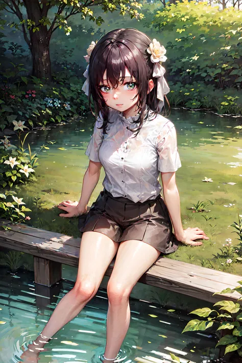 (Highest picture quality), (Master's work), (Detailed eye description), (8K wallpaper),(Detailed face description),
(imid shot:0.95), (full body:1.25),(solo:1.4),(1girl:1.2),loli,cute and beautiful,bare back,miniskirt, backless dress,sideboob,nature