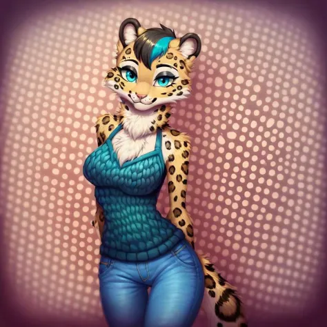 Embarrased expression, covering face, score_9,score_8_up,score_7_up,(fluffy anthro furry :1.3), Best quality,best resolution,(fluffy anthro fluffy :1.3), (Solo) anthropomorphic furry female cheetah, buxom breasts, long brown hair, green eyes, slithering down a mountain with friends, , perfect hips, aesthetics of the female body, very noticeable relief of the body and hips and legs, top view, shes very tall, blue ?????????, hoodie leotard, lamia , smiling
