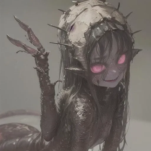 (eldritch abomination girl, insect girl, reptile girl, centipede girl, xenomorph girl, spider girl), amorphous, ((masterpiece, highres, high quality, 8k, ultra detailed, ultra quality)), (fine details, finely detailed eyes, finely detailed face), maximalism, bloody, meat, evil, gore, (attractive, sexy, perfect face, alluring, sultry, scary, mesmerizing, horror), (foreground, middle ground, background, perspective), hellish landscape, sharp teeth, (innovative, experimental, unique), ass, nsfw, ((inhuman body)), ((human face))