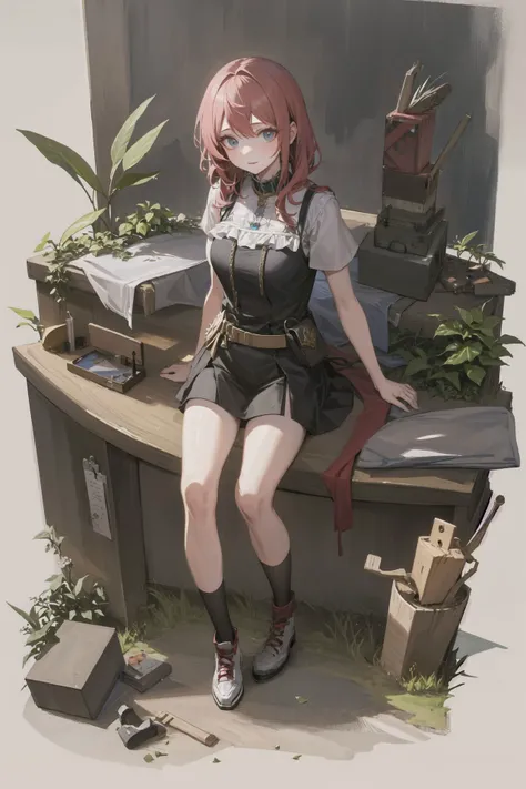 1girl,solo,elagant,gorgeous,look at the viewer, Prehistoric cave dweller facing ancient dangers in Stone Age settings,nature park background