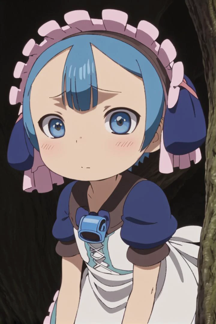 1boy,
masterpiece, ultra detail, forest
<lora:marulk-000007:0.6> marulk, solo, looking at viewer,
tree, puffy short sleeves, maid, maid headdress, capelet, otoko no ko, pouch, male , whistle, blue capelet, whistle around neck