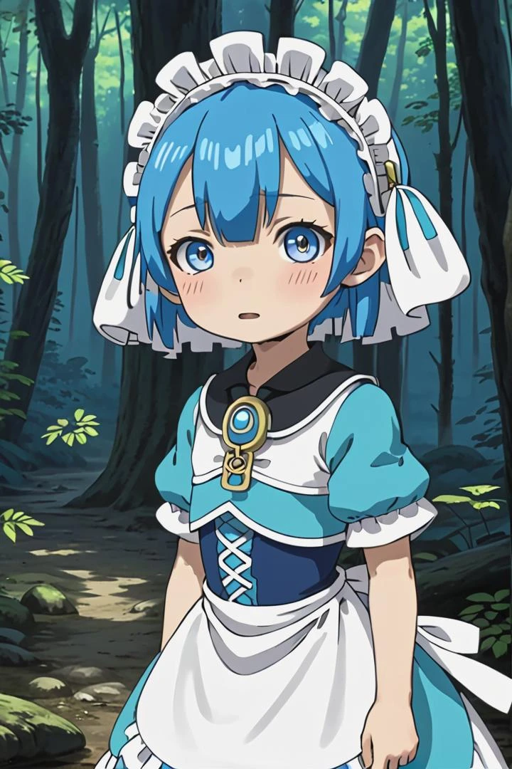 1boy,
masterpiece, ultra detail, forest
<lora:marulk-000007:0.6> marulk, solo, looking at viewer,
tree, puffy short sleeves, maid, maid headdress, capelet, otoko no ko, pouch, male , whistle, blue capelet, whistle around neck