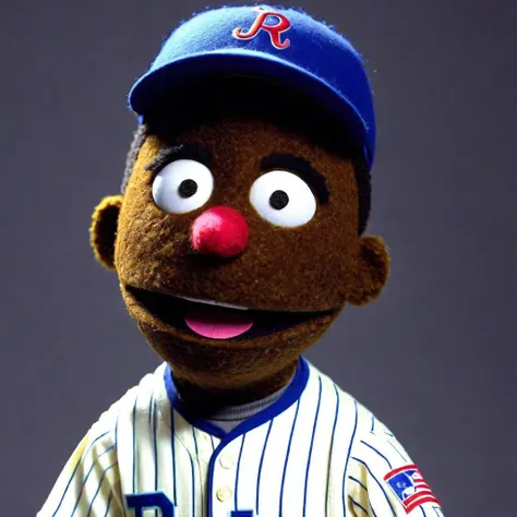 vhs freezeframe,
Jackie Robinson (American professional baseball player) puppet,
mppt , Sympathetic facial expression , candid pose,
HD, 8k, highly detailed, perfect composition, depth of field,
<lora:MPPT_XL_LyCoris_v1.5.2-000008:1>
