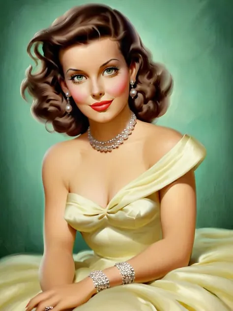 portrait of beautiful (Kate Beckinsale:0.5) (Evangeline Lilly:0.6) from 1950s, <lora:Art_Frahm:1>