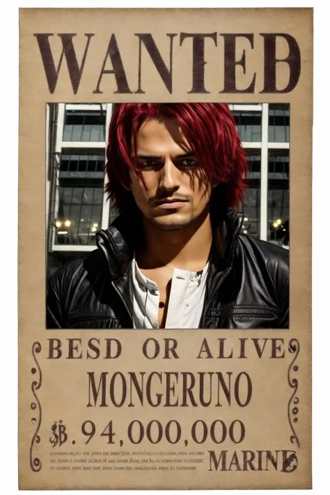 (best quality, masterpiece:1.2),haizeiwang/\(wanted/\),<lora:wanted poster:0.7>,1boy,navigation,red hair,