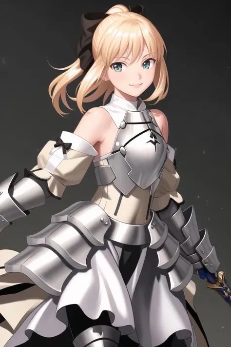 masterpiece, best quality, CG, wallpaper, HDR, high quality, high-definition, extremely detailed, lily armor, smile, looking at viewer