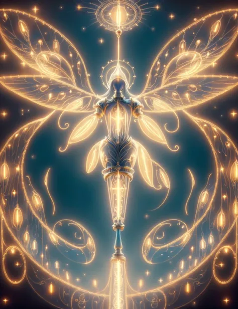 masterpiece illustration, detailed,DonMN1x137ub35 utopian/post-scarcity of celestial messenger- graceful, ethereal being appearing as radiant, glowing apparitions , terraformer <lora:DonMN1x137ub35:1>