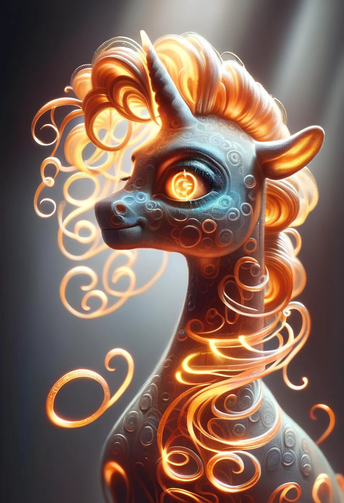 score_9, score_8_up, score_7_up,score_6_up, score_5_up,detailed light, DonMN1x137ub35XL,nixie, pony,orange glow, (intricate detail, cinematic lighting, amazing quality, amazing shading, soft lighting, Detailed Illustration, wallpaper), rating_safe <lora:myLoraPony\DonMN1x137ub35XL-pony-000008:1.2>