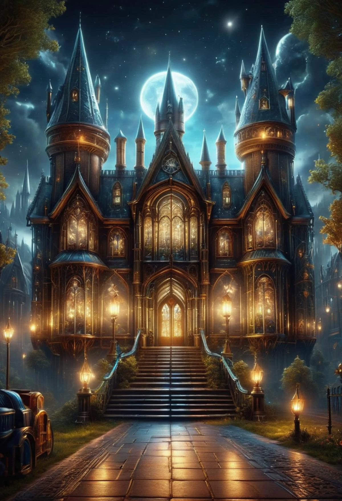 DonMN1x137ub35XL hyper detailed masterpiece, dynamic realistic digital art, awesome quality,petite hogwarts,entering dream worlds arkham,traditional crafts subconscious soft particles,zenithal hour angle, comforting,aisles,Shadowy,worn-out , <lora:DonMN1x137ub35XL:1>