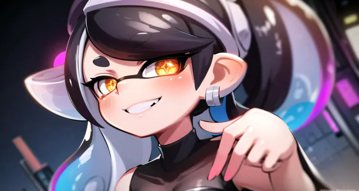 splatoon, callie, cute, (cyberpunk city background), saturated colors, glowing eyes, evil smile, desktop wallpaper design, solo
<lora:splatoonCharacters_combined:0.8>