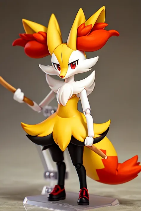 looking at viewer, (braixen, pokemon, holding stick in one hand, fur),
<lora:figmaAnimeFigures_figma:0.6>, ((figma)), (standing),
<lora:braixenLora_v1:0.8>
