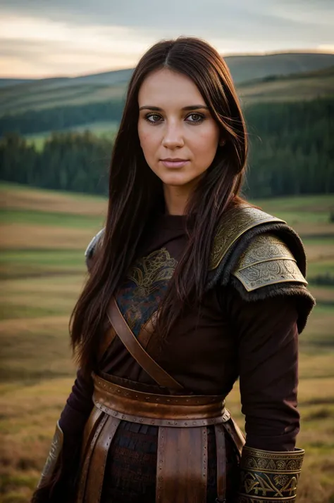 A stunning intricate full color portrait of a 28 year old woman, viking gear, Vikings movie set, epic character composition,by ilya kuvshinov, alessio albi, nina masic,sharp focus, subsurface scattering, f2, 35mm,portait, film grain <lora:katiejordin-000006:1>