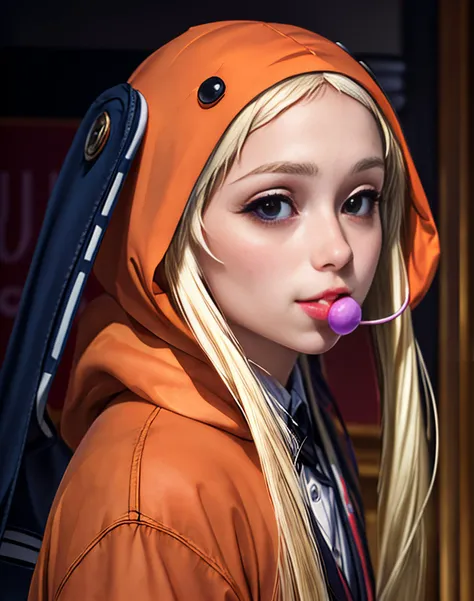 NARUTO UZUMAKI WITH HAND ON FACE AND SMALL EYES 8k, best quality, master part, Ultra high resolution, (realismo: 1.4), foto original, (textura de pele realista: 1.3), (filmic grain: 1.3), (selfie angle), 1 girl, roupas cor-de-rosa, Olhos de cor de safira e detalhes bonitos do rosto, master part, best quality, Close-up, Parte superior do corpo mais alta qualidade de imagem qualidade Pull-up