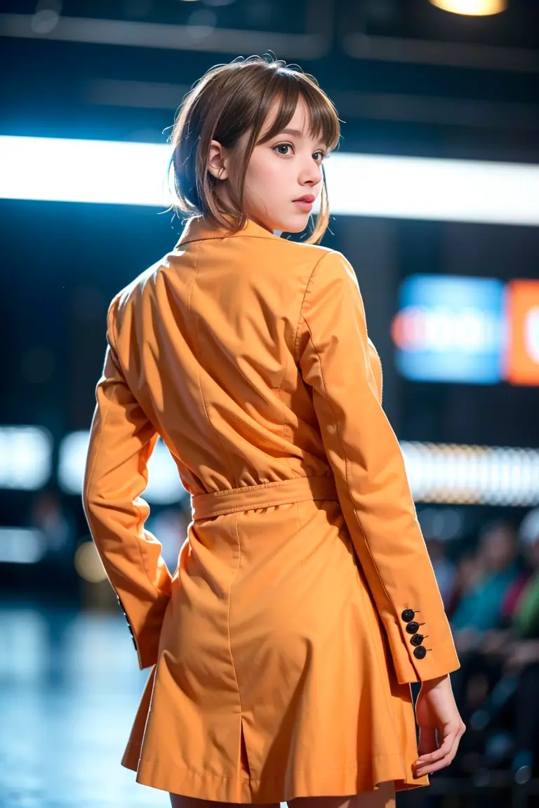 1girl,
(finely detailed beautiful face), (finely detailed beautiful pleasing eyes:1.1), (resting mouth),
(8k eyes), (8k pupils), (button nose),
bangs, orange short hair,
wearing sundress and blazer,
standing,
from behind, cinema,
(photorealistic:1.4), masterpiece, ultra quality, insanely detailed, (ultra high res), absurdres,