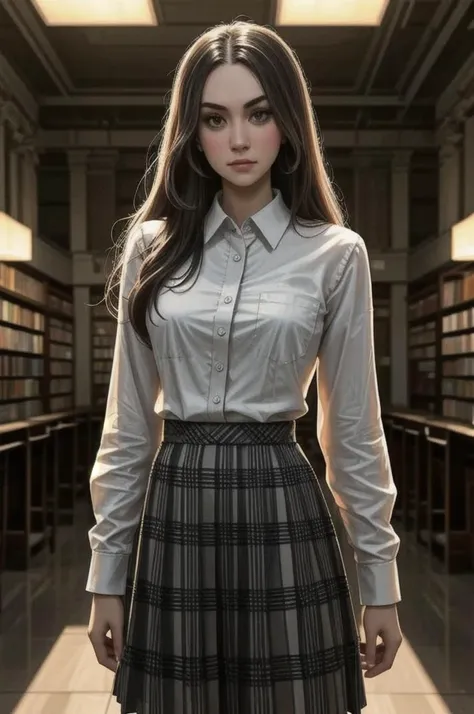 tv_Meg_DeLacy_A_V1, nikon, scene, full body shot, standing in an old library, wearing a plaid skirt, wearing a white shirt, detailed skin, shot from below, flirting with the camera, epiCRealism, epiCPhoto,, wrinkles:0.2, pores:0.2, <lora:epiNoiseoffset_v2Pynoise:1> Masterpiece, Best Quality, ultrarealistic , real life, colorful, amazing, perfect lighting, bright colors, dramatic, dynamic, cinematic lighting, hyperrealism, intricate details, epic, <lora:LCM_LoRA_Weights_SD15:1> <lora:detail_slider_v4:0.5> ,