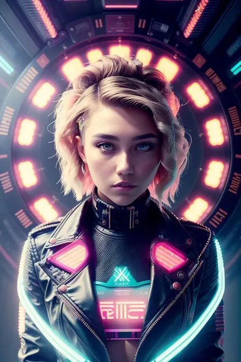 modelshoot style A stunning intricate full color portrait of pugh-subject,
epic character composition,
synthwave style swpunk jacket,
lightrays and lightgeo,
by ilya kuvshinov, alessio albi, nina masic,
sharp focus, natural lighting, subsurface scattering, f2, 35mm, film grain