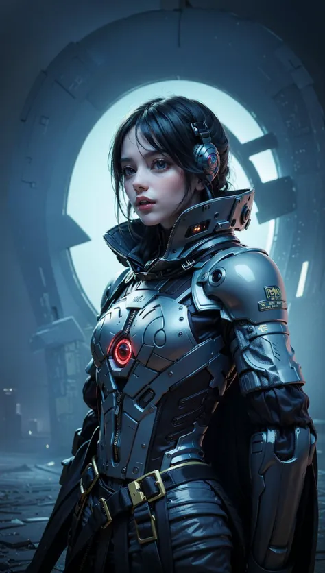 female, woman, cyberfusion, elite robot mercenary rogue wearing battle armor, chromatic cape, cyberpunk scene,dark fantasy atmosphere, <lora:EnvyBeautyMix24:0.6> <lora:adventurers_v1:0.4> <lora:cyberfusion_3Drender:0.5>