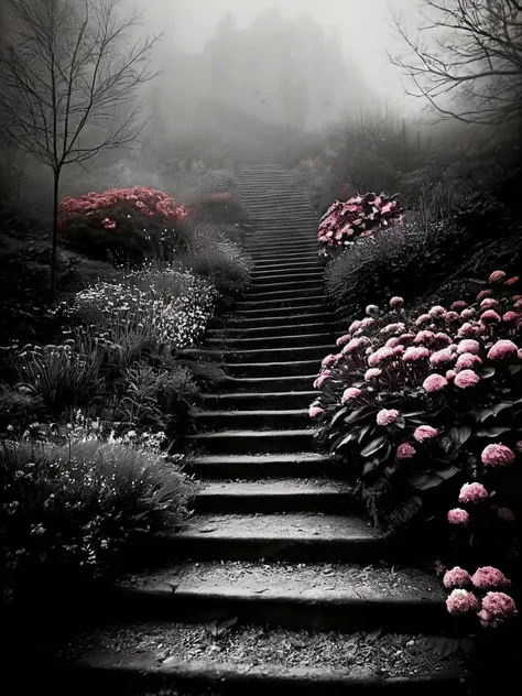 flowers, mist, stairway to heaven.
selective color. Rustic. Atmospheric. Moody. Fantasy style.
illusionix
<lora:illusionix:1>