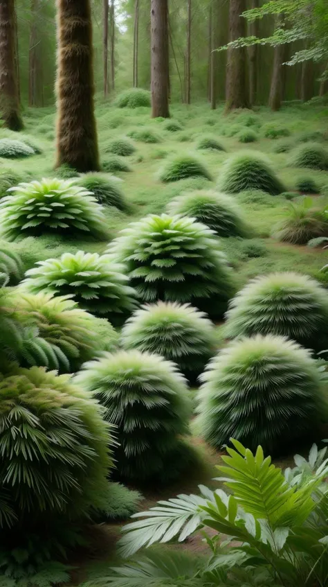<lora:FurryStyle:1> FurryStyle fuzzy lush ferns unfurling their delicate fronds in a damp forest floor <lora:add_detail:0.5> Intricate details