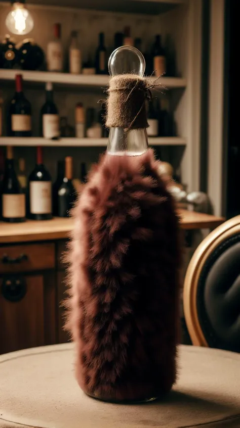 RAW photo, <lora:FurryStyle:1> FurryStyle a dusty wine bottle <lora:add_detail:0.5> Intricate details