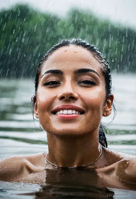 Philippine twenty-five-woman playing and swimming naked in river, completely naked, legs open wide, show breast and vaginal, thin pubic hair, NSFW, uncensored, (((brown skin:1.4))), 8k, RAW photo, best quality, masterpiece:1.2), ultra high res, looking at the viewer,(realistic, photo-realistic:1.37), professional lighting, bokeh, ray lighting, photon mapping, radiosity, physically-based rendering, smile, happy, professional lighting, erring, smile, happy, professional lighting,