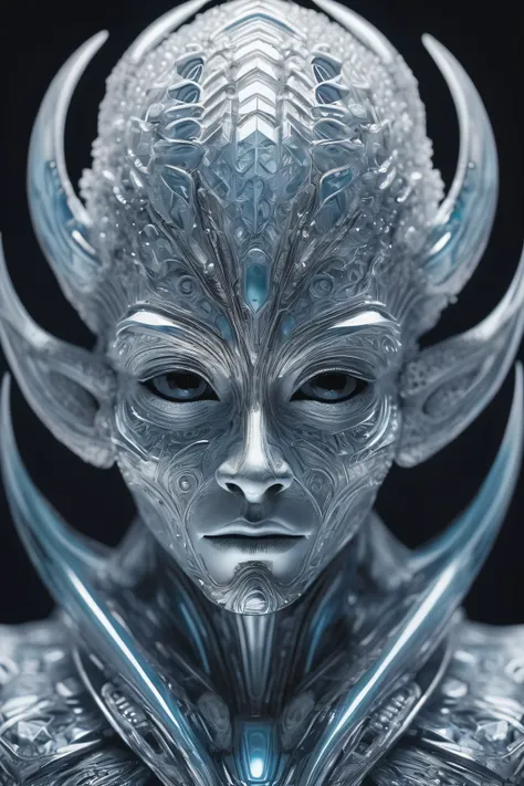 Sharp focus of a Remarkable Icy Zulu Interstellar medium, detailed with Rayon Imaginative patterns, Cel shading, Proud, waning light, Zoom lens