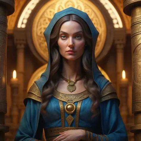 (masterpiece:1.4), best quality, ultra high res, cinematic lighting, 8k uhd, soft light, high quality, 
a large breasts female sorcerer in hers 30's yo, inside an ancient temple with intricate decoration, (full body:1.6), detailed face and eyes,
(style of Leonardo da Vinci, style of Craig Davison:1.2)
<lora:add-detail-xl:3>