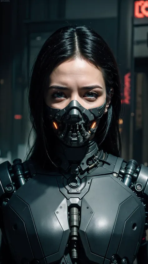 professional detailed photography, biomechanical cyberpunk real life photo, RAW,
(semi-cyborg:1.2) steps out of the smoke into a night street amidst drones, rough face, noise, extras, sharp focus, neon | contrast lighting, filmic, SenuaHell, <lora:zyd232_CyberneticJawless_v1_1:0.6>, Cybernetic_Jawless, mask, mechanical parts, cybernetic, style of Aleksi Briclot, <lora:add_detail:0.8>, cybernetics, human-machine fusion, dystopian, organic meets artificial, dark, intricate, highly detailed,