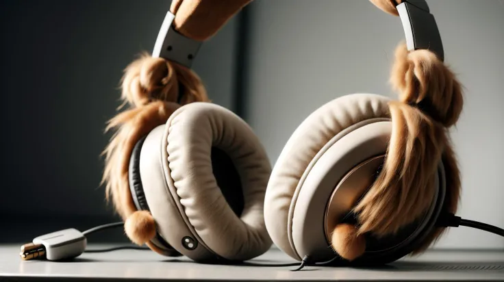 RAW photo,  <lora:FurryStyle:1> FurryStyle headphones on an empty surface <lora:add_detail:0.5>  Intricate details