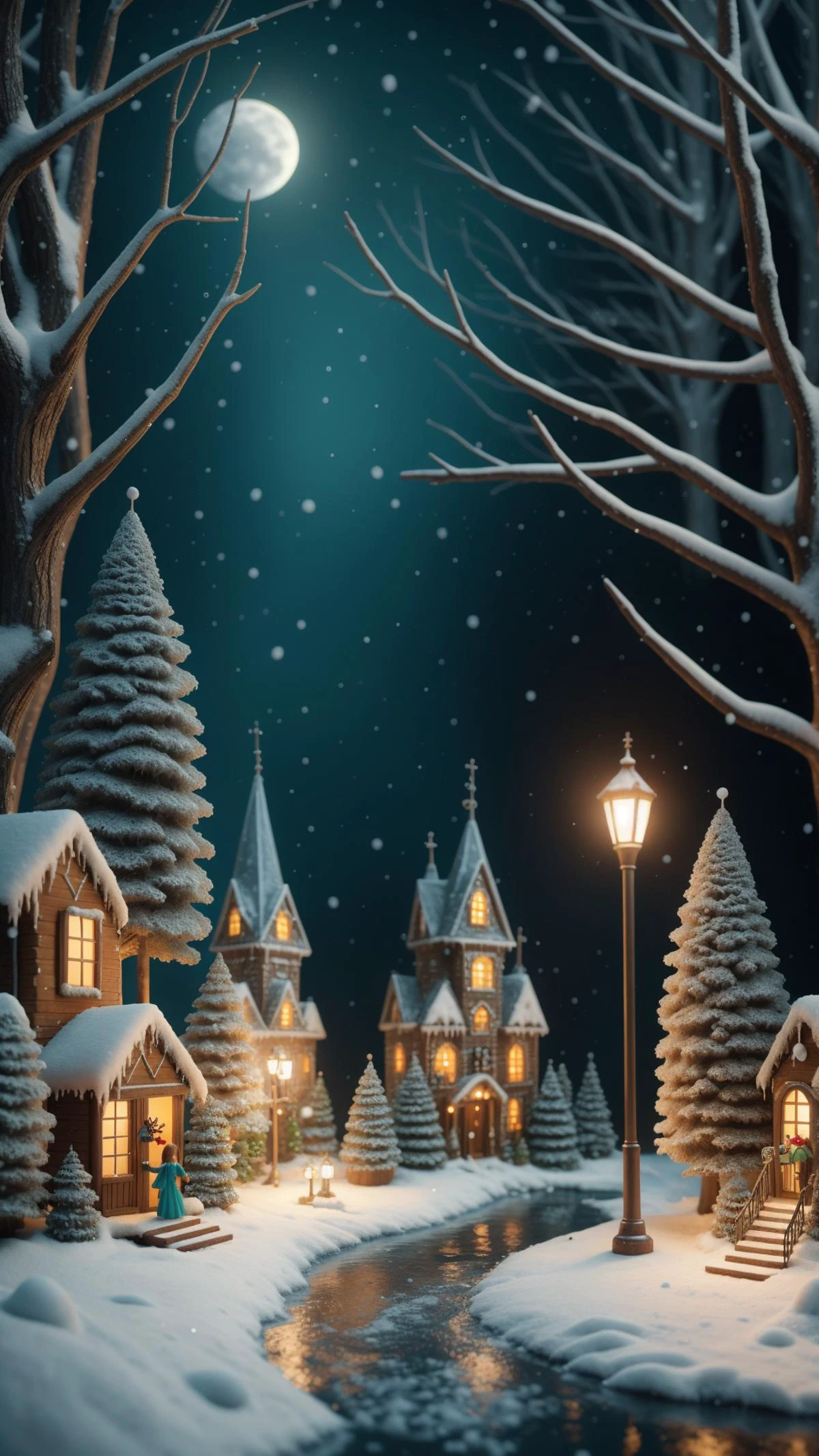 <lora:ElementWater:0.7>ElementWater closeup of colorful miniature gingerbread candy village at night, fantasy, fairytale, forest, halloween, snow, bokeh, depth of field 1 0 0 mm, cinematic scene, studio quality, visually stunning, unreal engine, octane render, trending on artstation, artgerm, cgsociety, nature inspired, water, wet, drops, (Masterpiece:1.3) (best quality:1.2) (high quality:1.1)