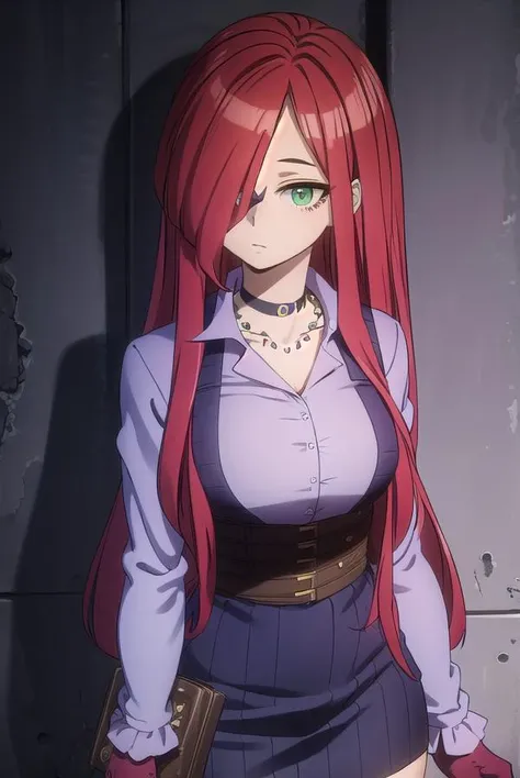 kirukahasaki, <lora:kiruka hasaki movie2-lora-nochekaiser:1>,
kiruka hasaki, long hair, red hair, (green eyes:1.3), (forehead:1.2),
BREAK thighhighs, gloves, boots, choker, black footwear, shirt, purple shirt, collared shirt, collarbone, necklace, belt, corset, skirt, long sleeves, cleavage,
BREAK outdoors,
BREAK looking at viewer, (cowboy shot:1.5),
BREAK <lyco:GoodHands-beta2:1>, (masterpiece:1.2), best quality, high resolution, unity 8k wallpaper, (illustration:0.8), (beautiful detailed eyes:1.6), extremely detailed face, perfect lighting, extremely detailed CG, (perfect hands, perfect anatomy),