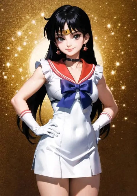 (masterpiece, best quality), Sailor mars, Sailor mars clothes, Sailor mars hairstyle, pinup pose, cute