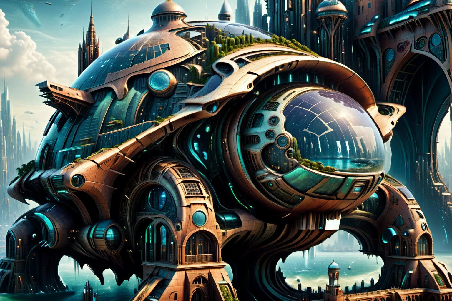 <lora:xl_more_art-full_v1:0.7>, (best quality:1.5), (hyperrealism:1.3), (intricate emotional details:1.5), (ultra detailed), (sharp focus), (sharp details), detailed digital illustration of a [Wandering city on colossal turtles:Futuristic floating cityscapes above oceans:0.5], Victorian, <lora:cine:0.7> cin3 , <lora:EnvyEndOfTimeXL01:0.7>, <lora:EnvyArabicArchitectureXL01:0.7>