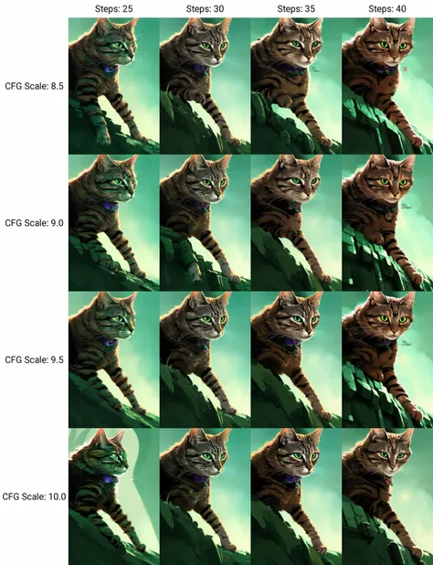 digital art in the style of greg rutkowski and craig mullins, 4k, intricate detail, cinematic, nkoctst cat, green eyes