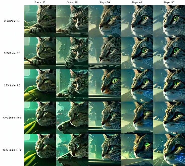 digital art in the style of greg rutkowski and craig mullins, 4k, intricate detail, cinematic, nkoctst cat, green eyes